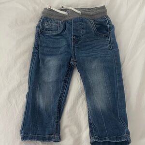 Cat & Jack Blue Jeans with Gray Waistband